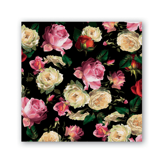 Michel Design Works Midnight Rose Cocktail Napkin - 20 Count