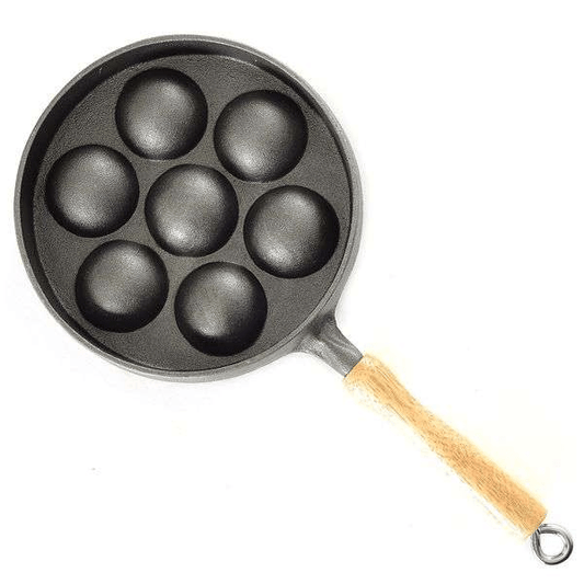Norpro Deluxe Stuffed Pancake / Aebleskiver Cast Iron Pan - 12.5"