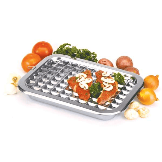 Norpro Stainless Steel Broil/Roast Pan Set - 16.5" x 12"