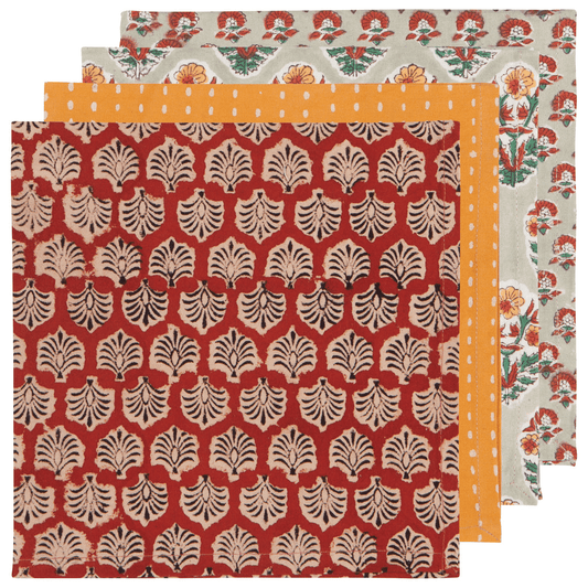 Danica Now Designs - Field Block Print Cloth Napkins - Set of 4