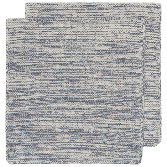 Danica Midnight Blue Knit Dishcloths - Set of 2