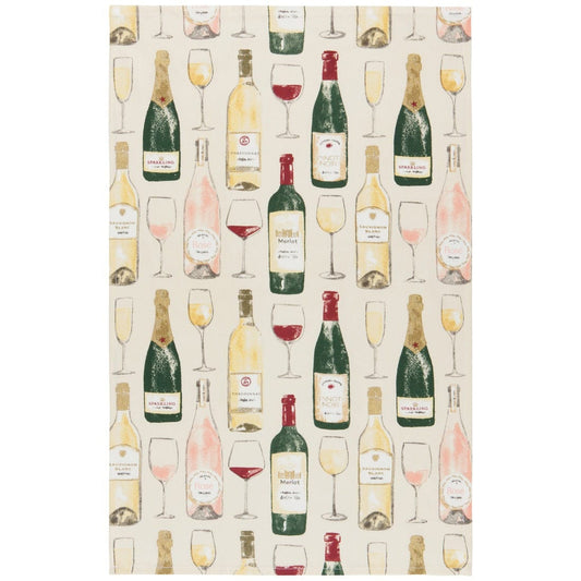 Now Designs by Danica Sommelier Printed Cotton Dishtowel