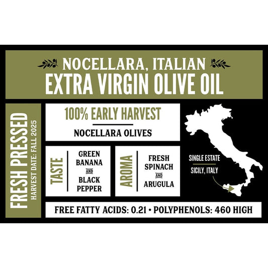 Olivelle Nocellara Extra Virgin Olive Oil - Sicily, Italy