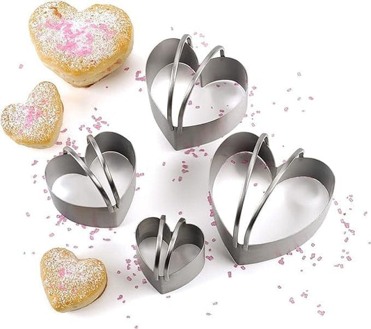 RSVP Biscuit Cutter Heart - Set of 4