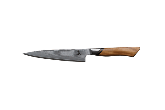 Ryda Knives A73 Damascus Steel Utility Knife, 5"
