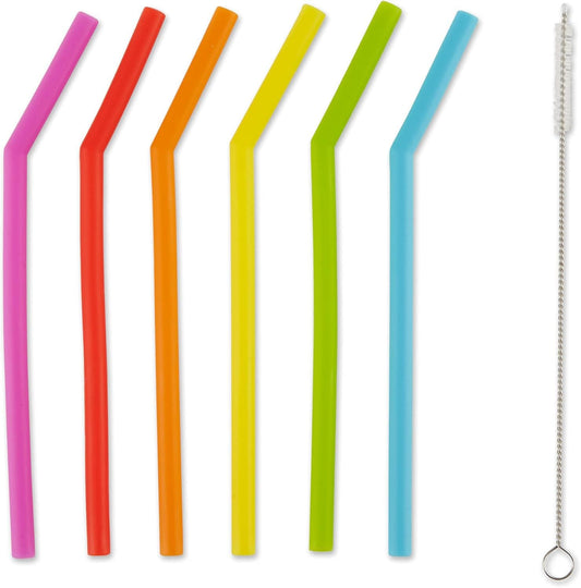 S/6 Silicone Drink Straws