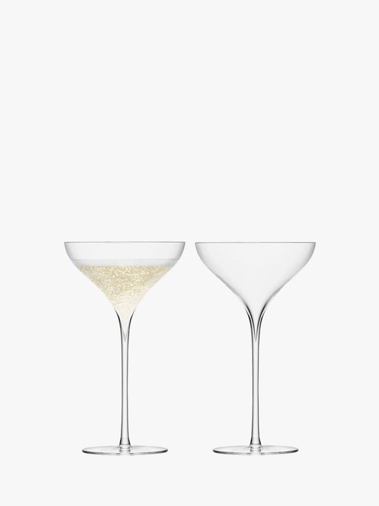 Savoy Mouthblown Champagne Saucer/Coupe, Set of 2