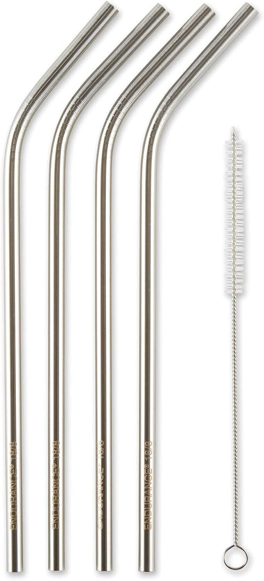 Stainless Steel Drink Straws, Set of 4