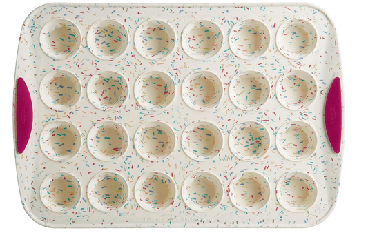 Structure Silicone Mini Muffin Pan 24ct Confetti