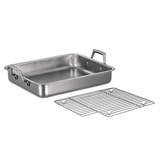 Tramontina Prima Stainless Steel Roasting Pan with Basting Grill - 15"