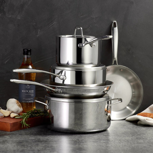 Tramontina Signature Tri-Ply Clad Stainless Steel Cookware Set - 8 Piece