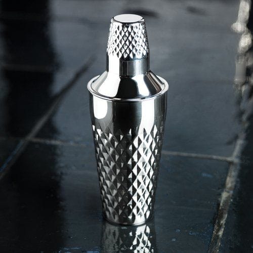 Faceted Stainless Steel Cocktail Shaker